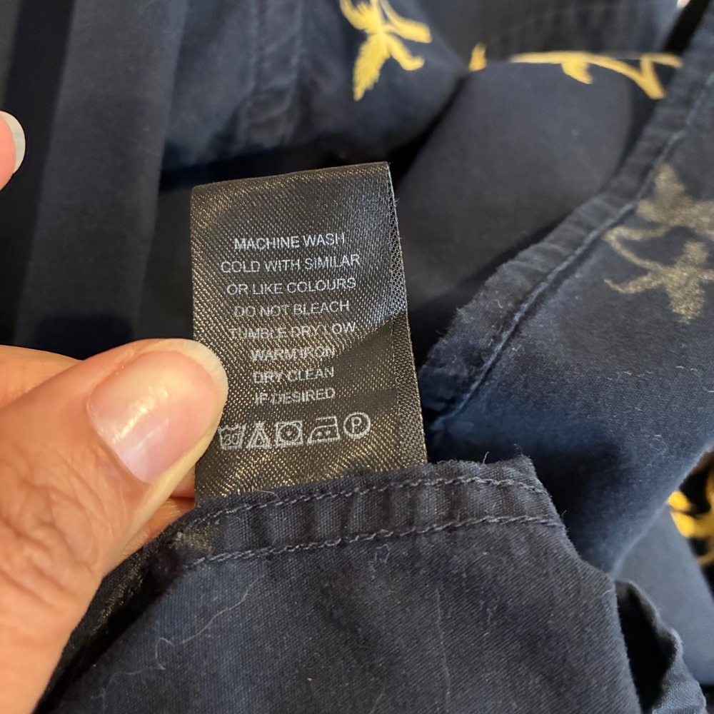 Cactus Man Palm Tree Print Button Up Short Sleeve… - image 6